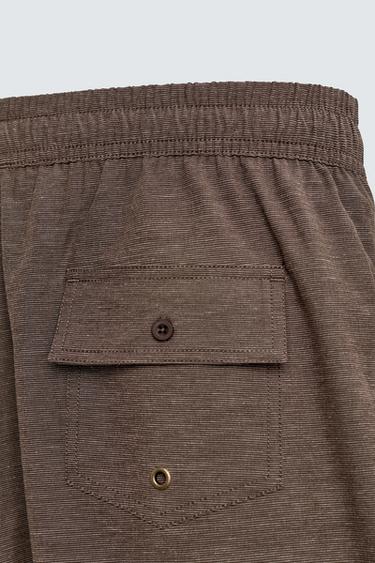 MAILLOT DE BAIN LONG TEXTURÉ - Marron de Zara - Image 3