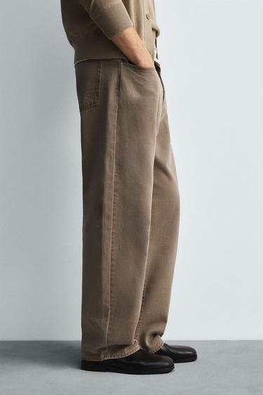 LIMITED EDITION BARREL FIT JEANS - Light brown by Zara - Image 5