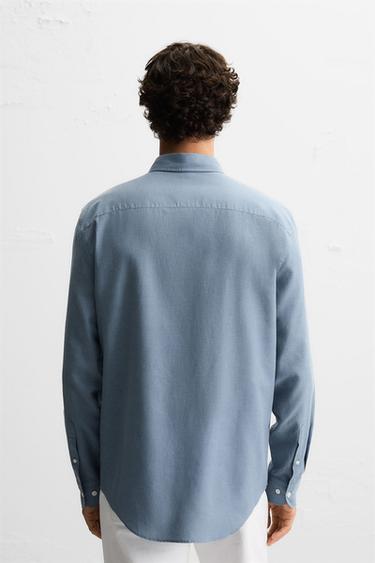 CHEMISE REGULAR FIT - bleu-poudré de Zara - Image 2