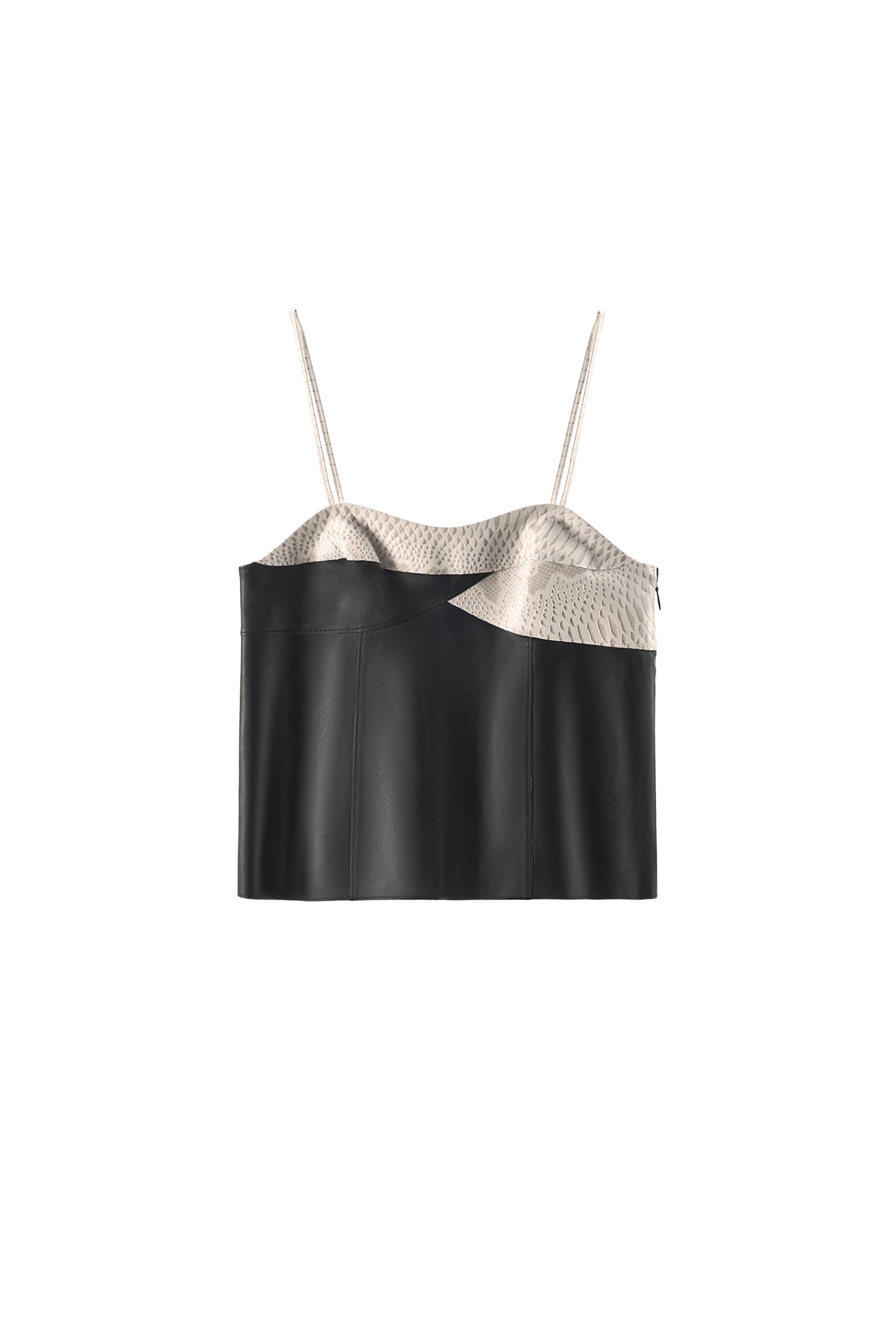 TOP COMBINADO PIEL 100%