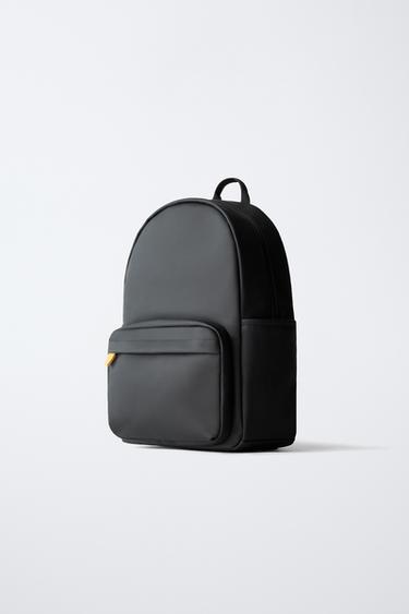 RUBBERISED SCHOOL BACKPACK - Black by Zara - Image 1