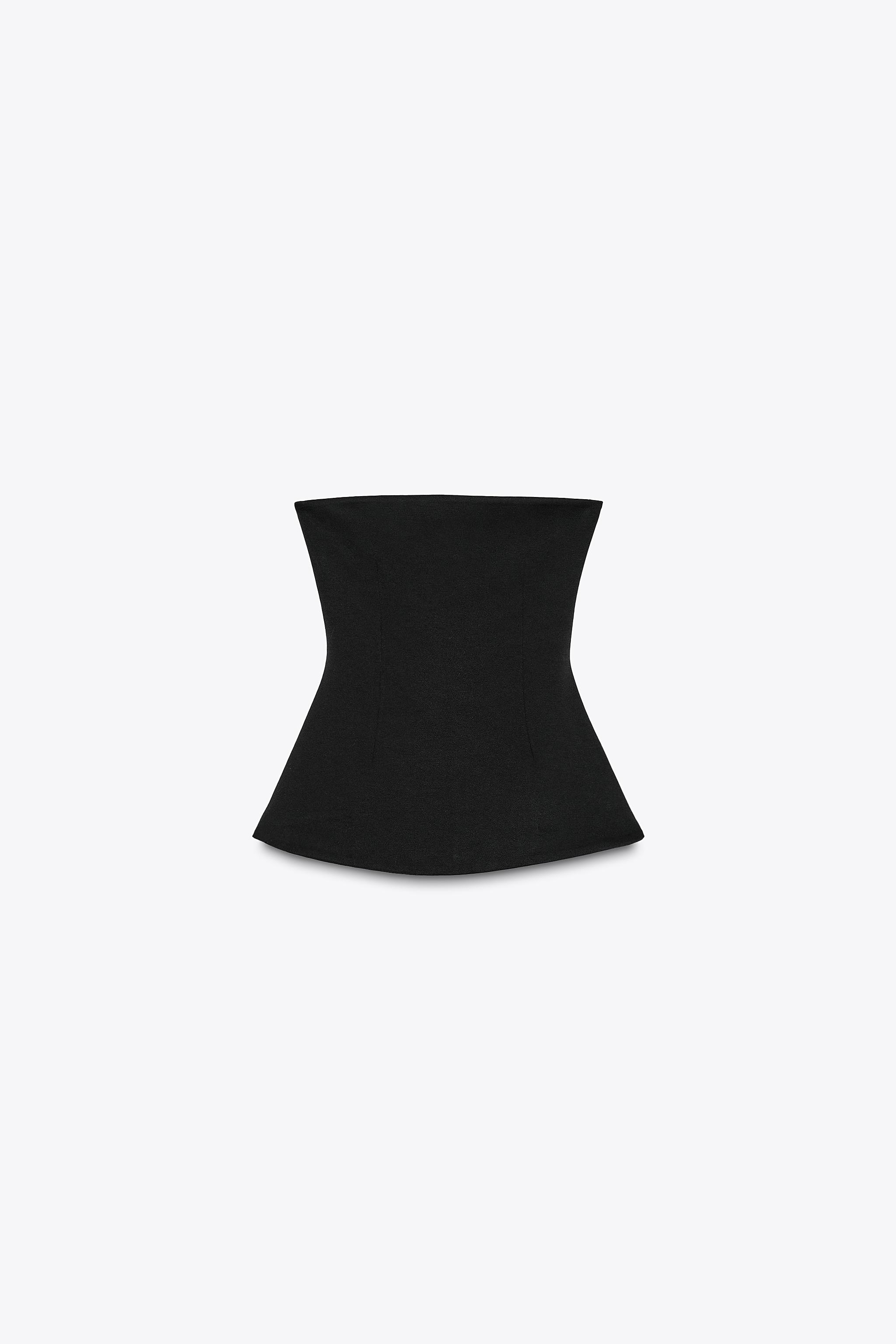 TOP TYPU BANDEAU INTERLOCK - Biały | ZARA Polska / Poland