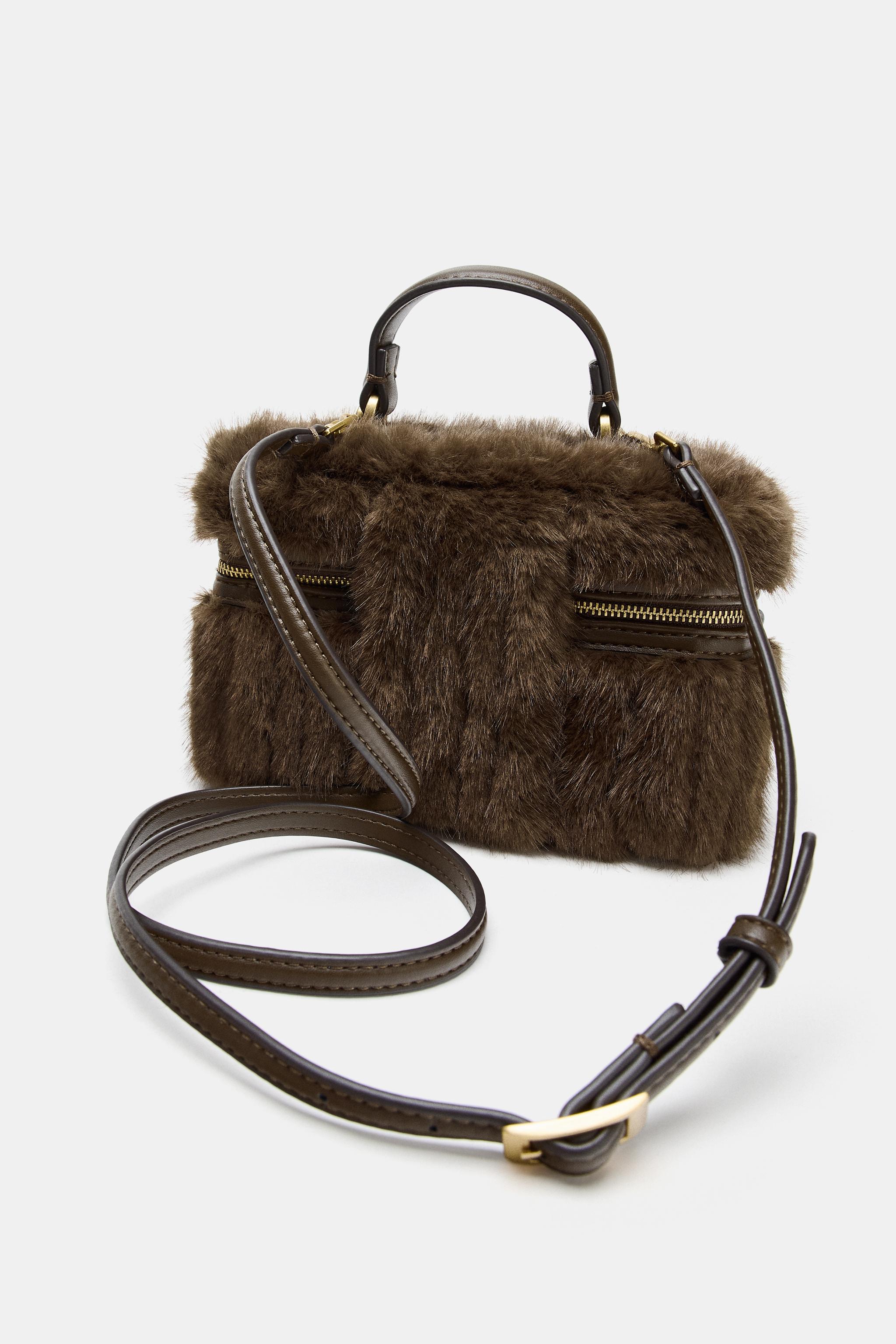 FAUX FUR RIGID BAG