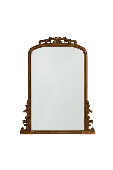 골드 우드 벽거울 - Zara 골드