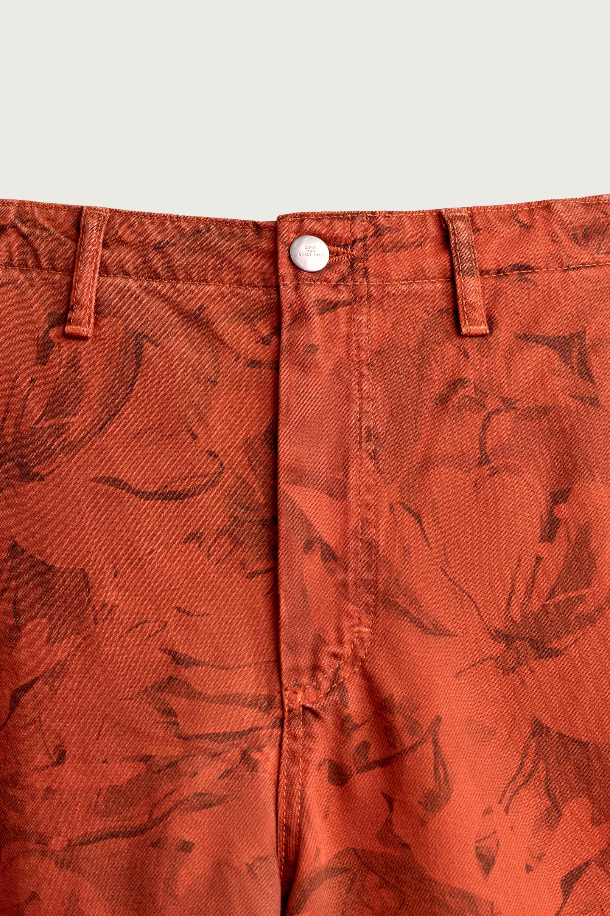 ABSTRACT-PRINT BALLOON-FIT CARGO PANTS