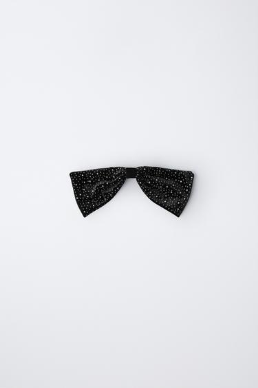PINZA PASADOR LAZO STRASS - Negro de Zara