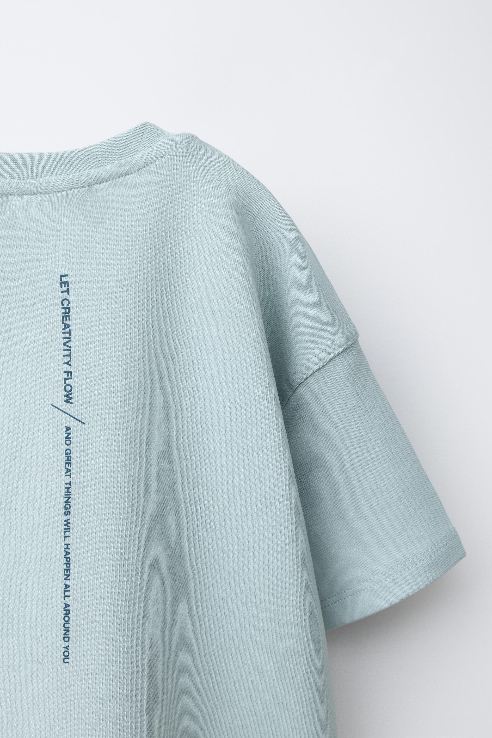 T-SHIRT EN INTERLOCK À INSCRIPTIONS