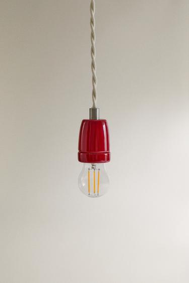 CERAMIC CEILING LIGHT CABLE - Red by Zara - Image 0