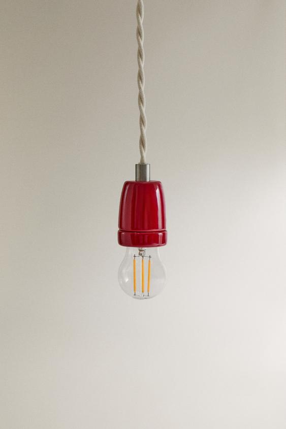 CERAMIC CEILING LIGHT CABLE - Red by Zara - Image 0