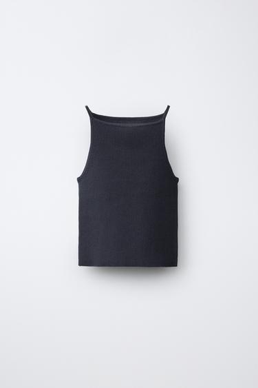 Zara 羅紋上衣 - 煤灰色