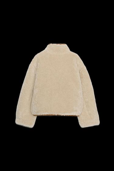 Zara REVERSIBLE DOUBLE-FACED JACKET - taupe brown