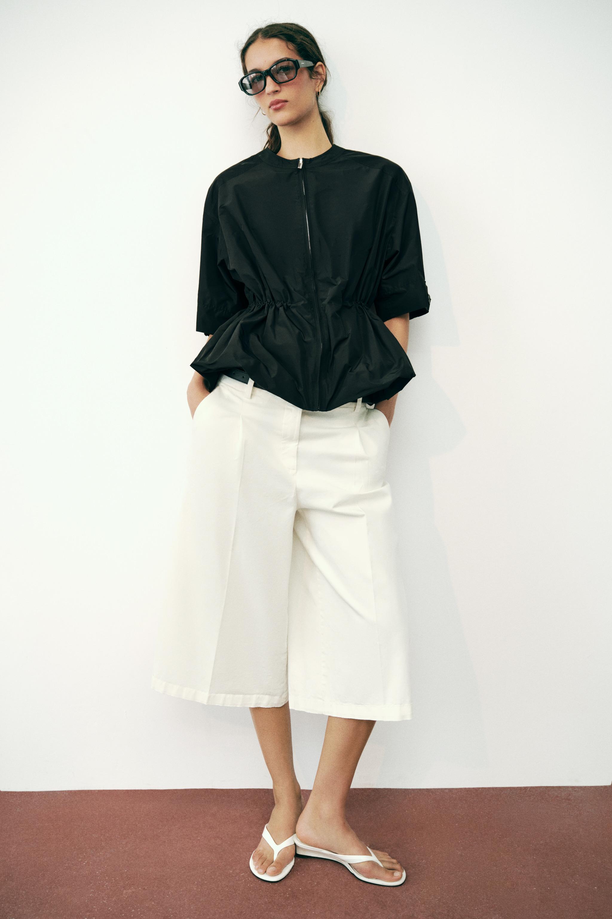 SHORT SLEEVE BALLOON PARKA — Black