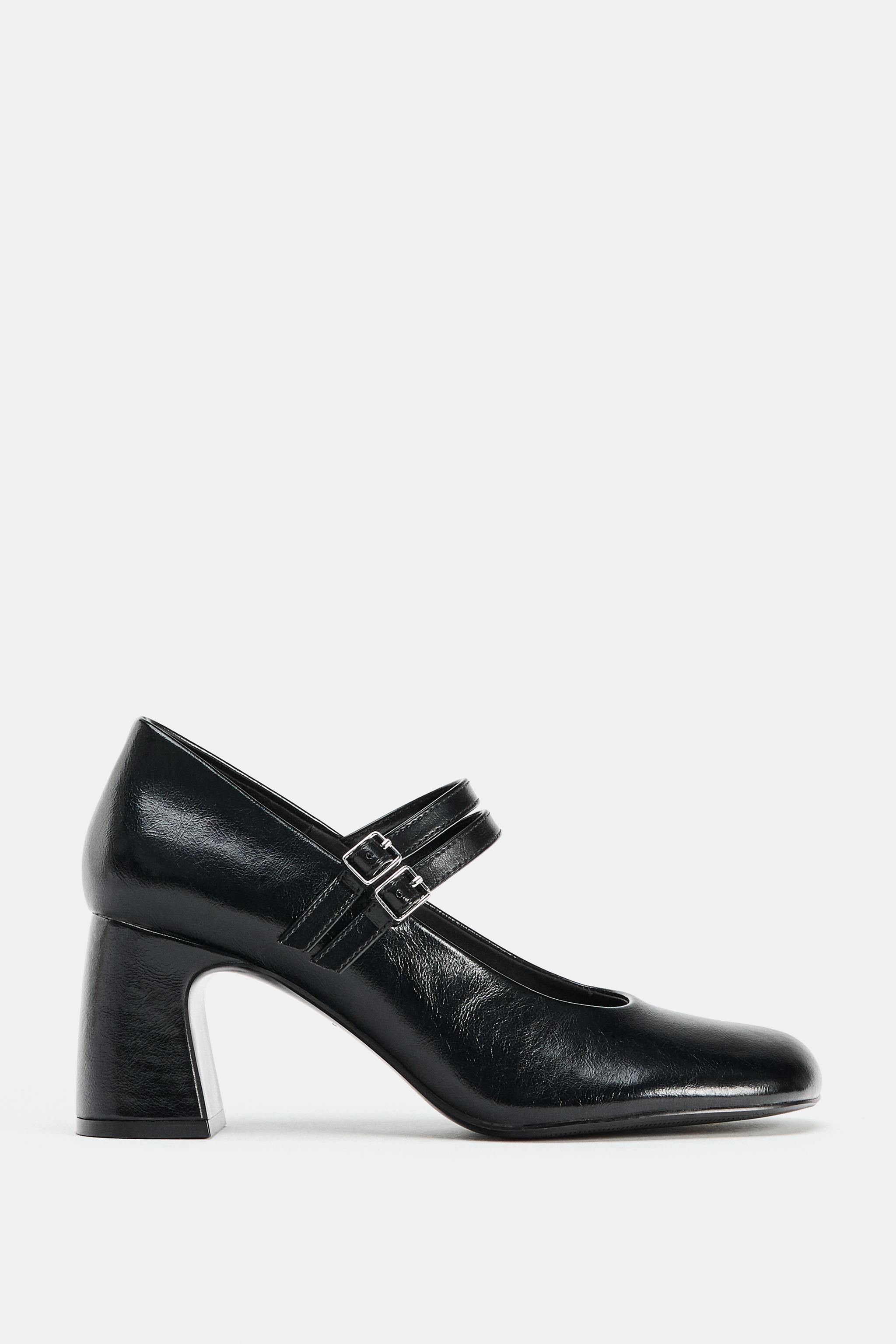 エナメルレザー風ハイヒールシューズ - ブラック | ZARA Japan / 日本