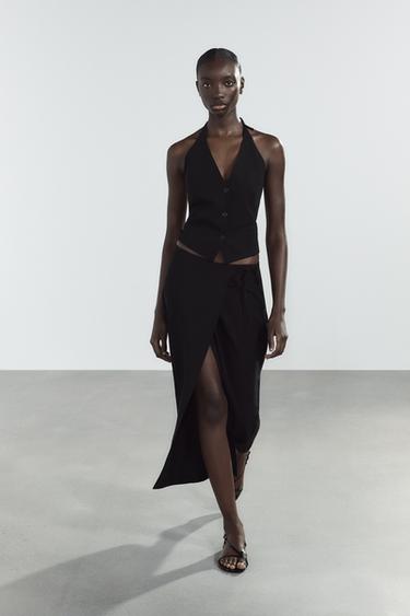 JUPE PARÉO - Noir de Zara