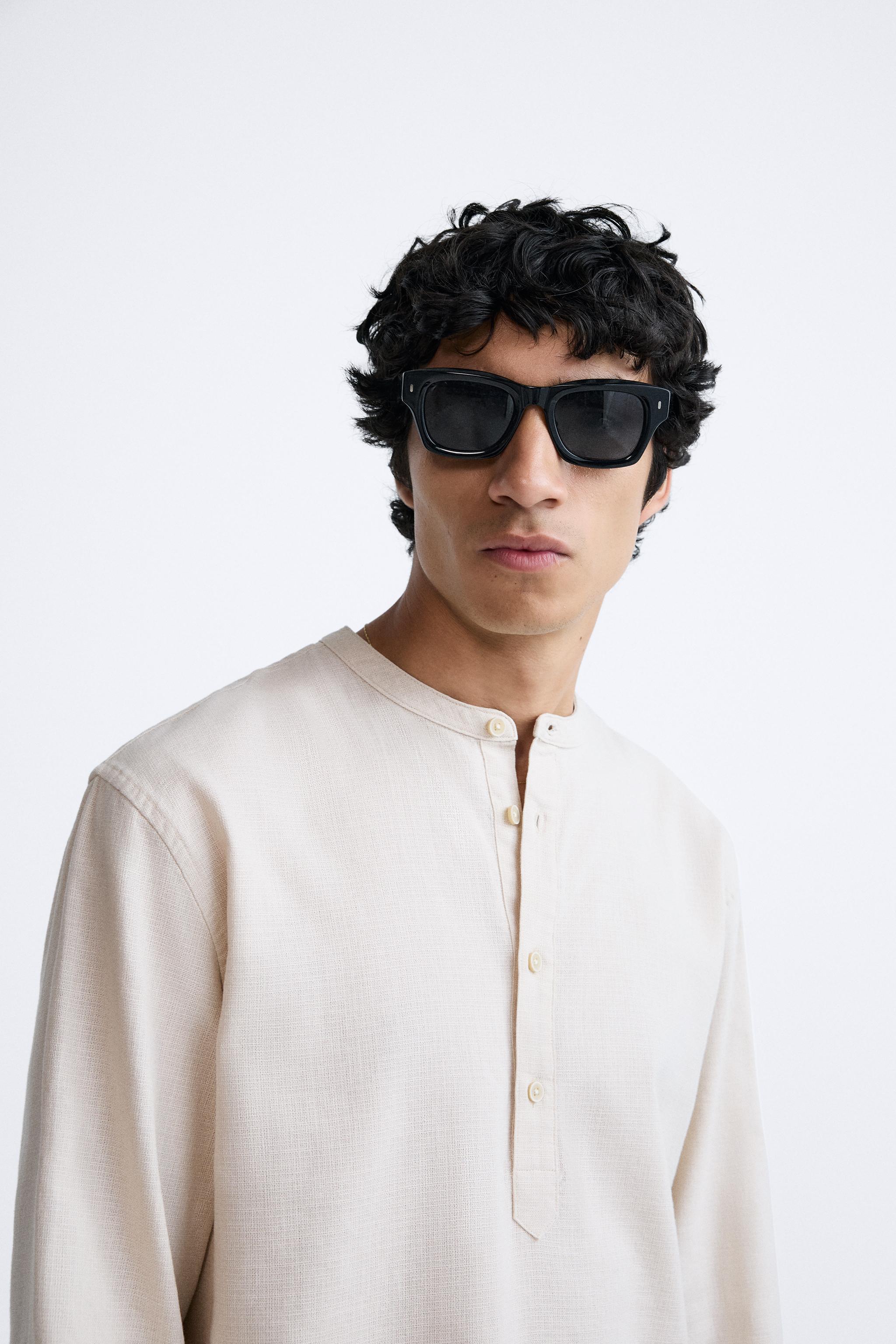 BAND COLLAR SHIRT - Sand | ZARA Canada