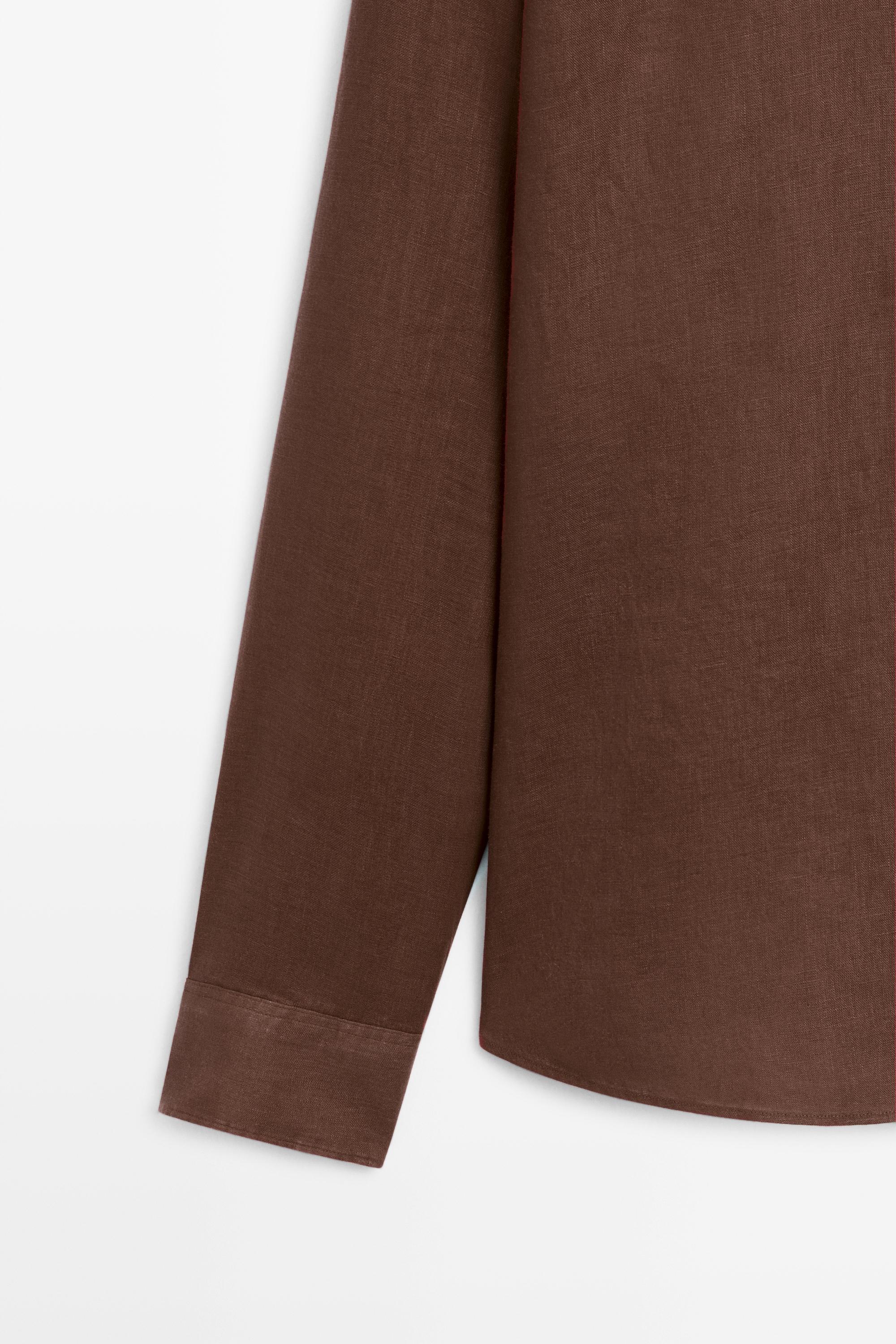 Regular fit 100% linen shirt