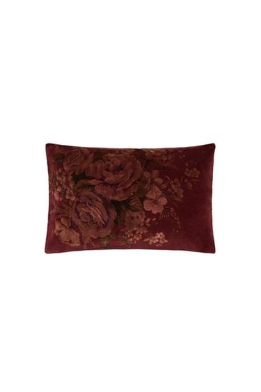Zara VELVET THROW PILLOW COVER - Terracotta