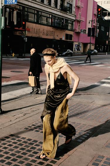 SATIN TROUSERS WITH BELT - Tobacco by Zara