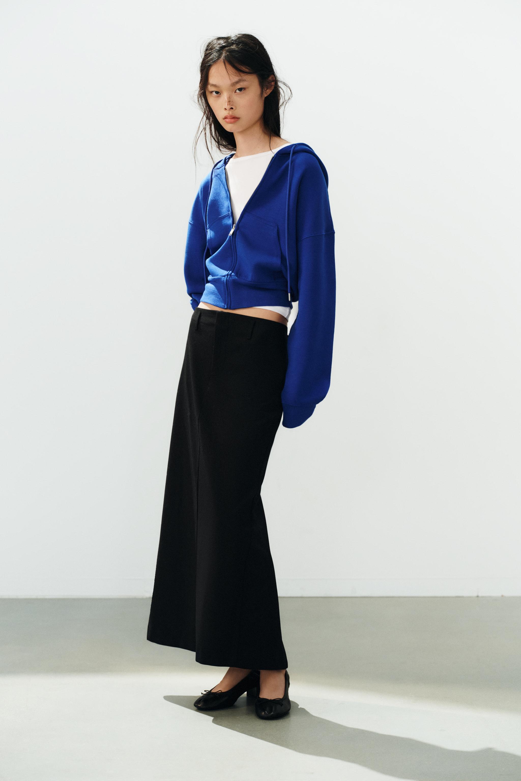 INTERLOCK HOODED SWEATSHIRT - Bluish | ZARA United States