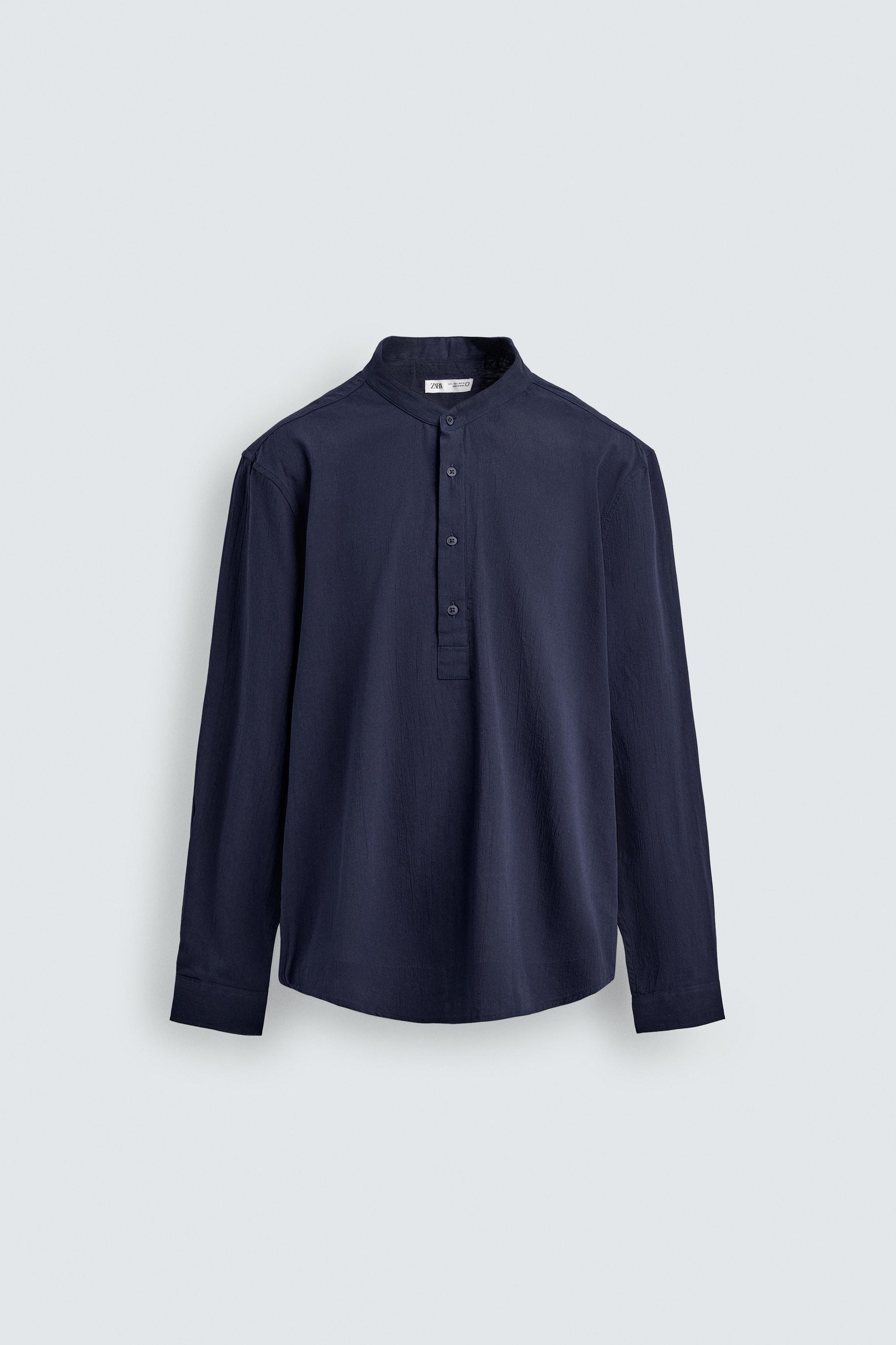 WRINKLE EFFECT POLO SHIRT