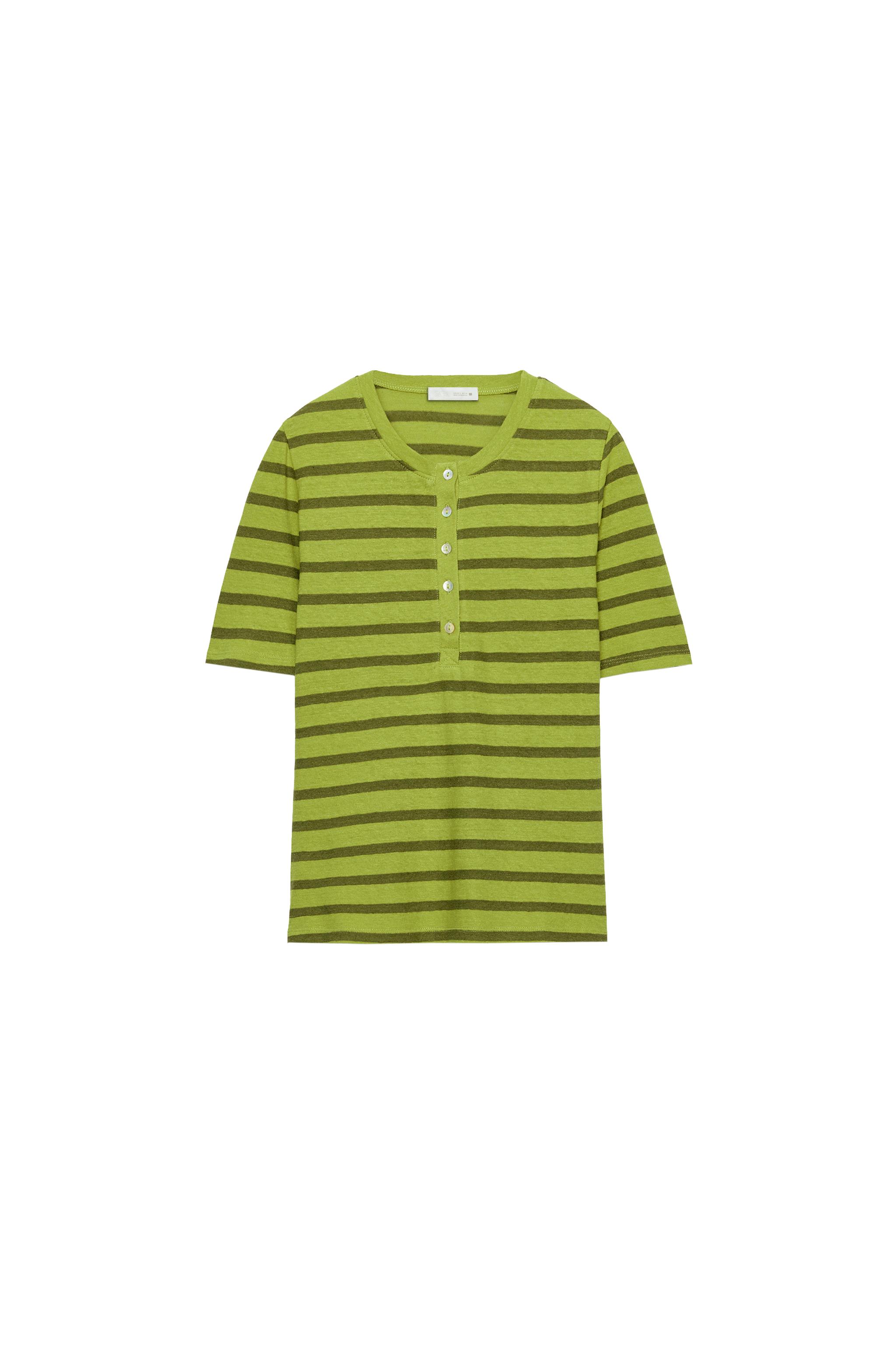 CAMISETA BOTONES CON LINO