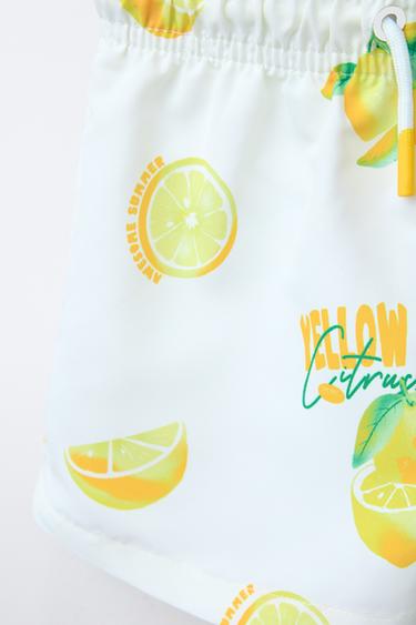 2-6 YEARS/ REGULAR LEMON PRINT SWIM SHORTS - Sand by Zara - Image 3