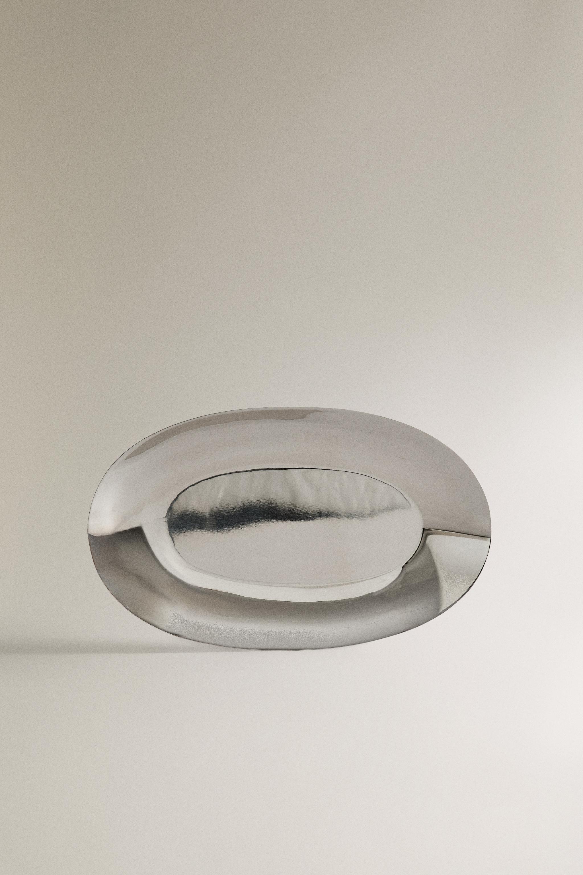 PLATEAU DE BAIN MÉTAL BRILLANT