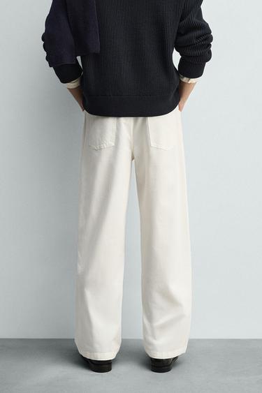 PANTALON FLUIDE COUPE DÉCONTRACTÉE - Blanc de Zara - Image 2