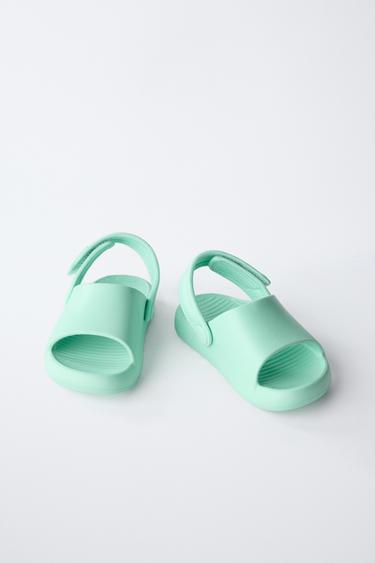 RUBBERISED SLIDERS - Green by Zara - Image 3
