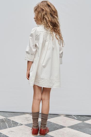 2-5 YEARS/ LIMITED EDITION EMBROIDERED FLORAL POPLIN DRESS - Ecru by Zara