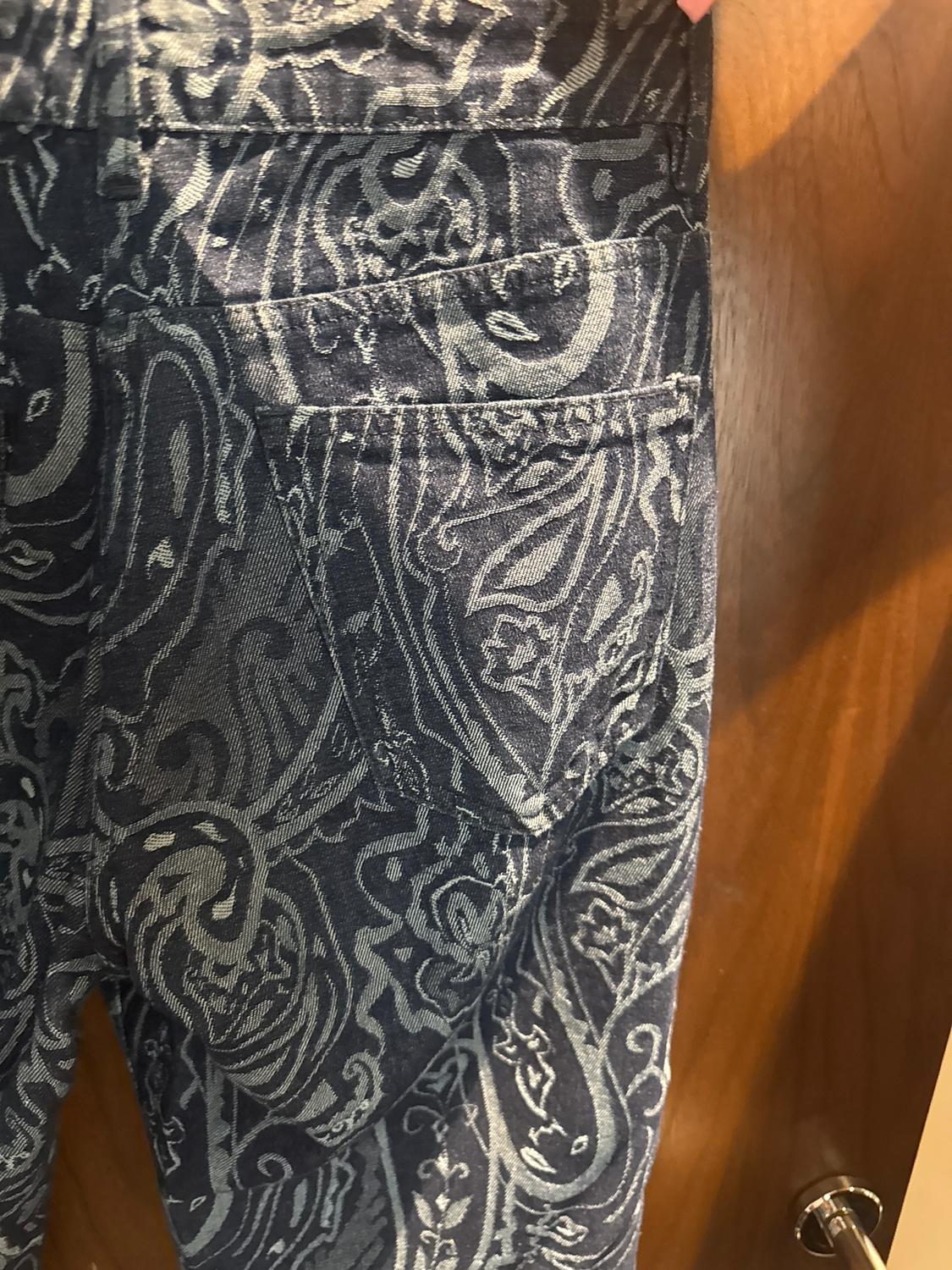 ZW COLLECTION JACQUARD DENIM TROUSERS - Image 3