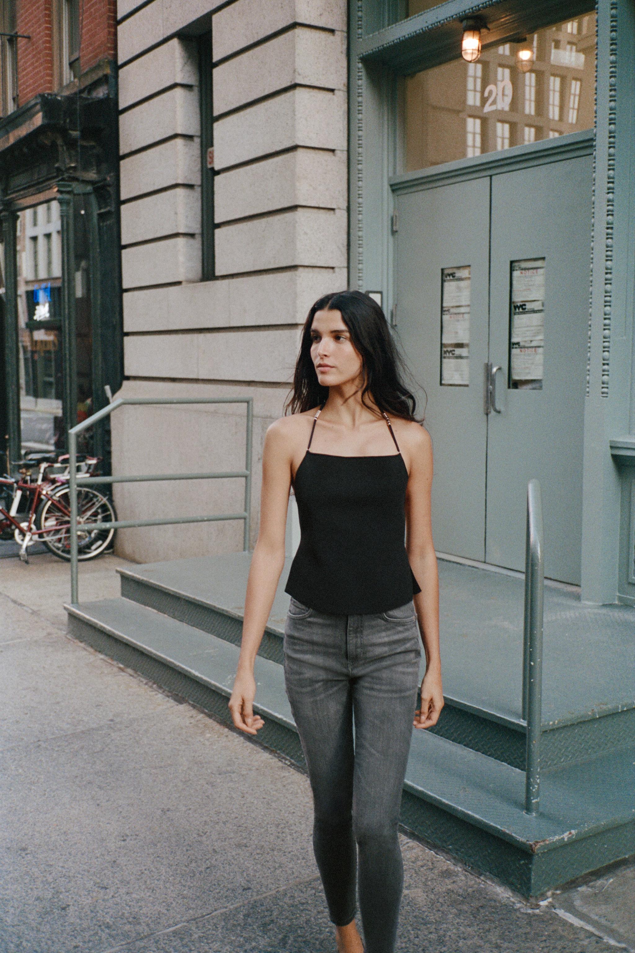 SCULPT HIGH WAIST TRF JEANS - Navy blue | ZARA United States