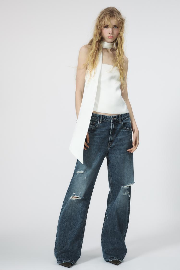 SATIN FOULARD TOP