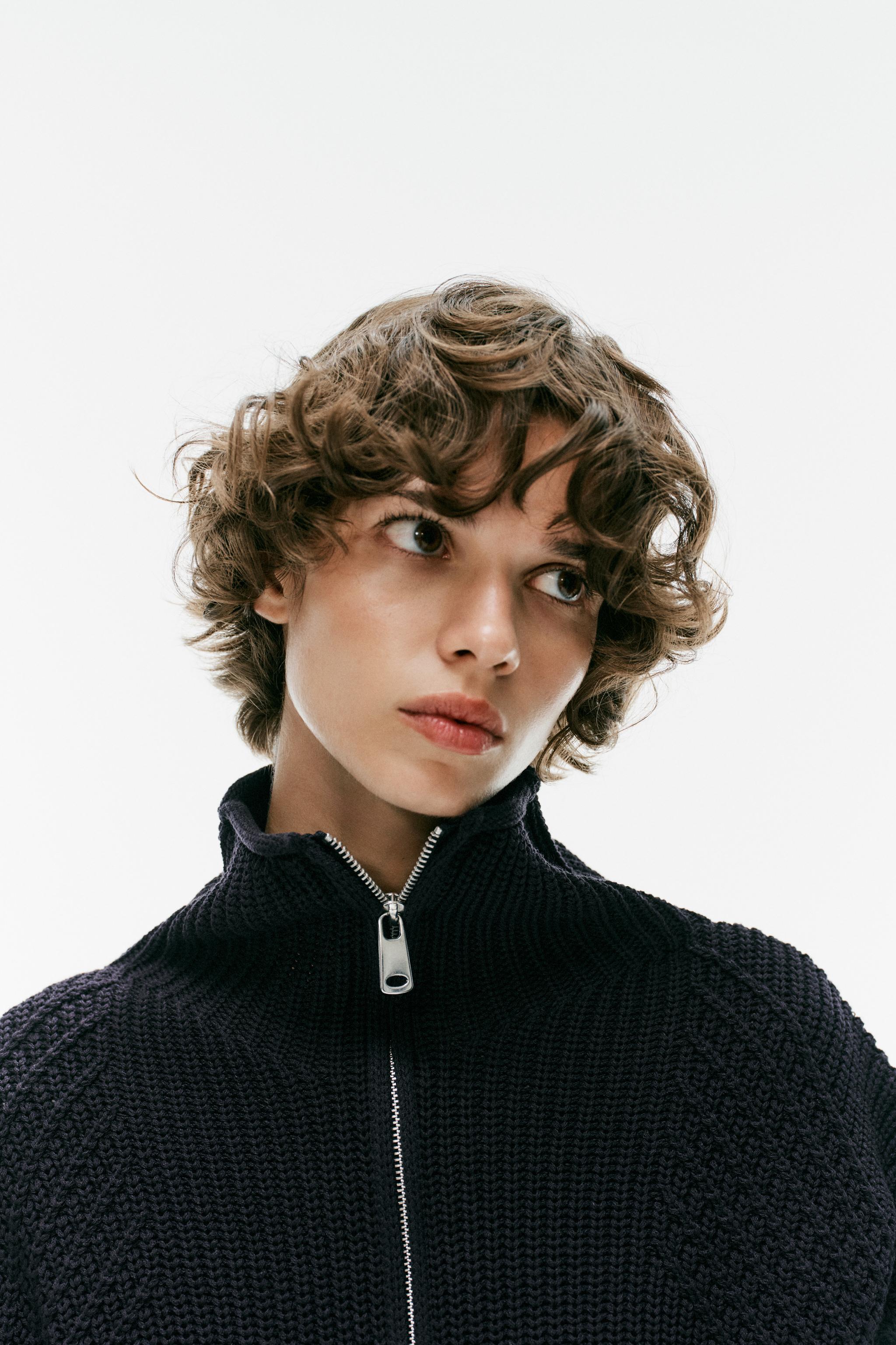 Женские свитеры Zara STRUCTURED KNIT JUMPER — фото 5