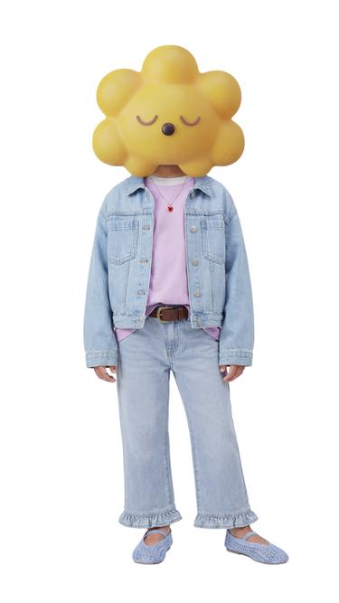 JUPE-CULOTTE EN JEAN À VOLANTS - Bleu clair de Zara - Image 0