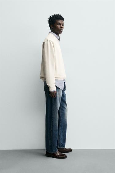 SWEAT REGULAR FIT À INSCRIPTION IMPRIMÉE - Blanc cassé de Zara - Image 3