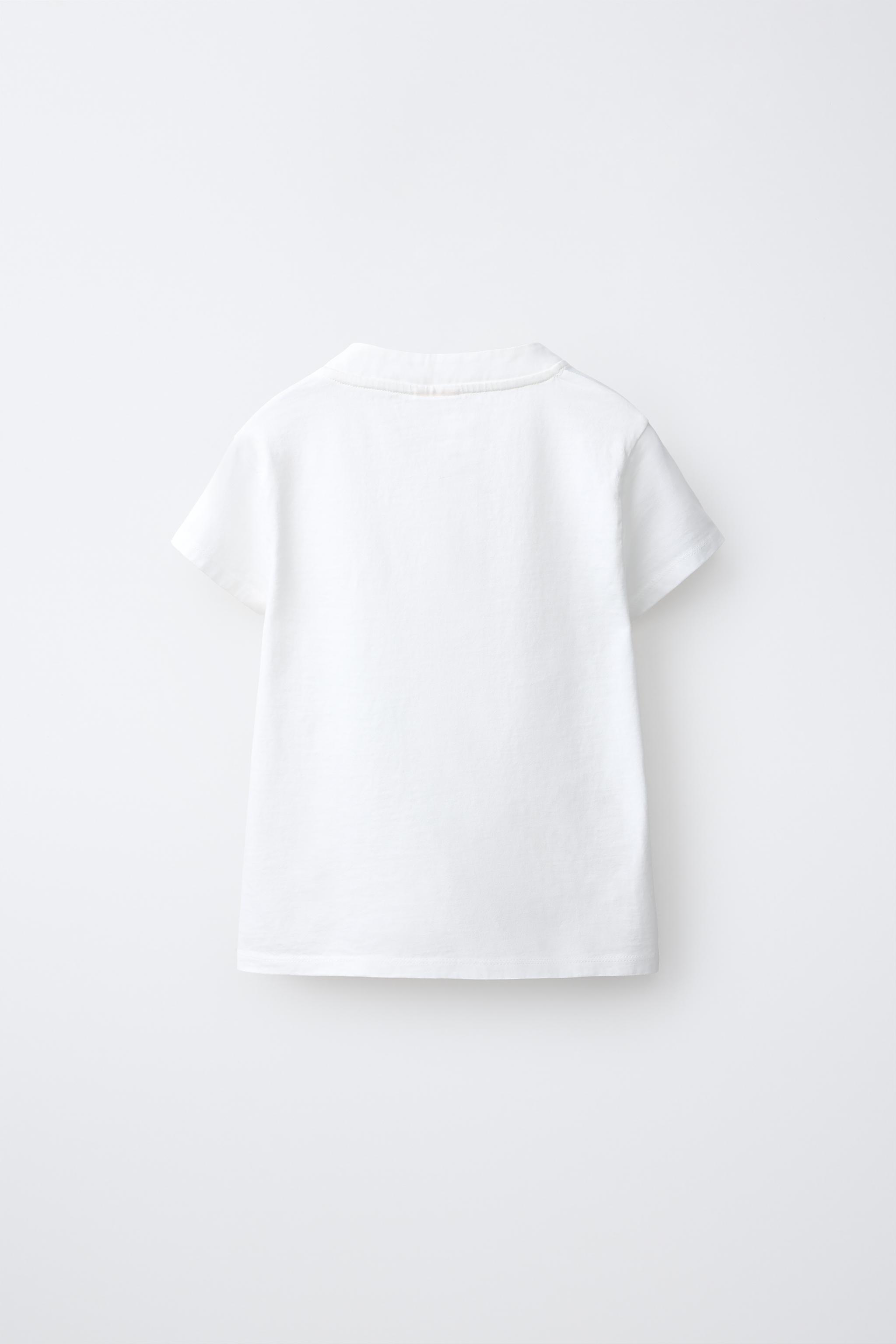 MANDARIN COLLAR T-SHIRT WITH FROG FASTENING — White