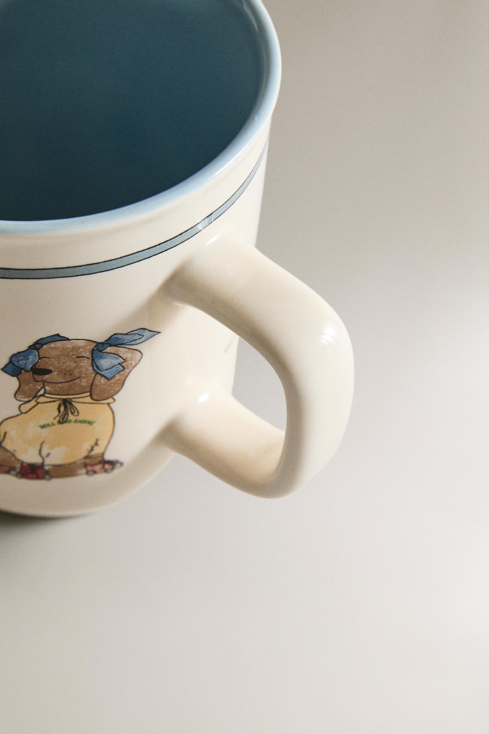 キッズ セラミック スケート犬 マグカップ - マルチカラー