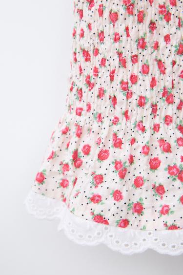 TOP PETITES FLEURS - Rouge de Zara - Image 3