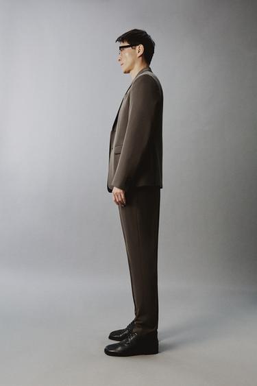 PANTALON DE COSTUME CONFORT - Marron / Taupe de Zara - Image 3