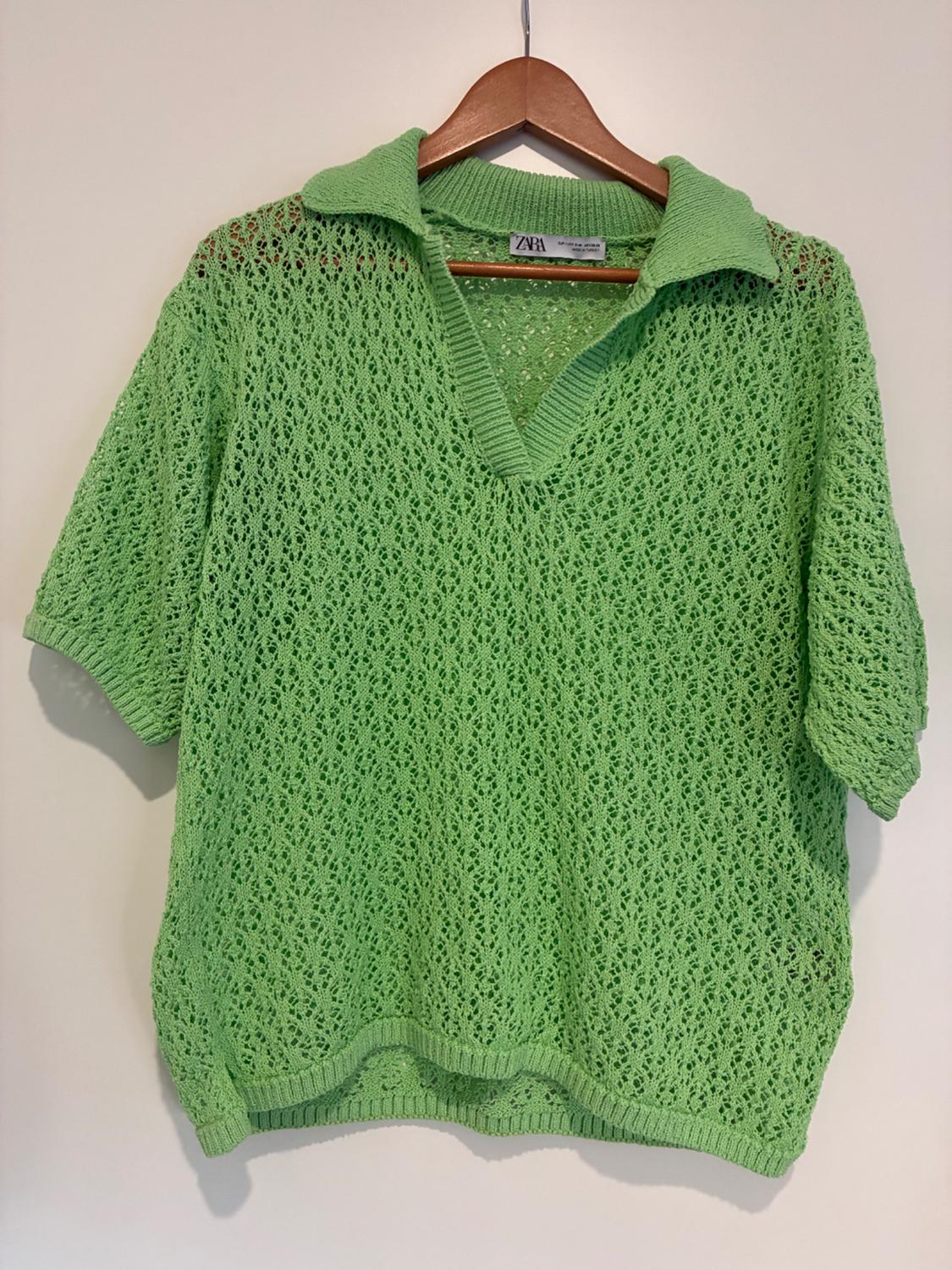 ΜΠΛΟΥΖΑ ΠΟΛΟ OVERSIZE ΜΕ ΠΛΕΞΗ POINTELLE
