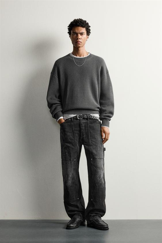 SUÉTER RELAX FIT 100% ALGODÓN - Carbón de Zara - Imagen 0