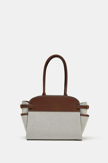 BOLSO CITY COMBINADO HEBILLAS - Beige claro de Zara
