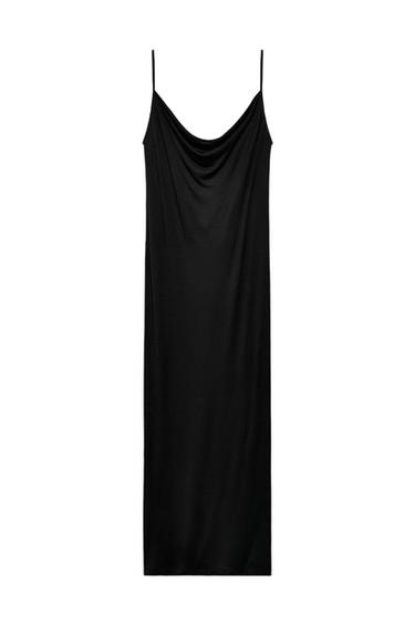 MARISA BERENSON X ZARA DRAPED LONG DRESS - Black by Zara