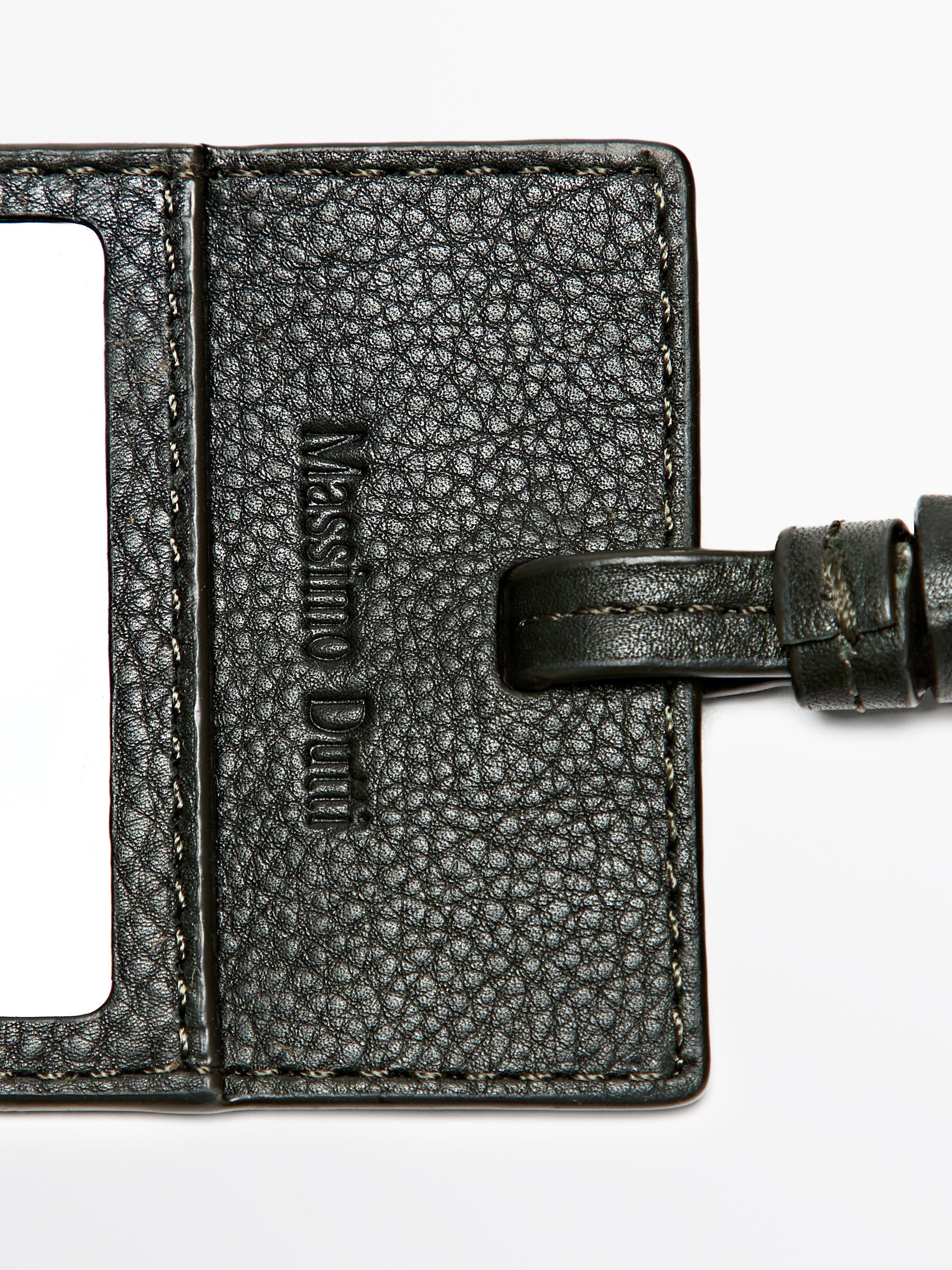 Étiquette de voyage en cuir nappa