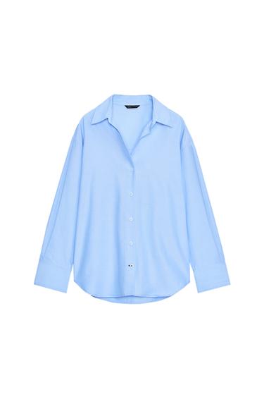 BASIC OXFORD SHIRT - Sky blue by Zara