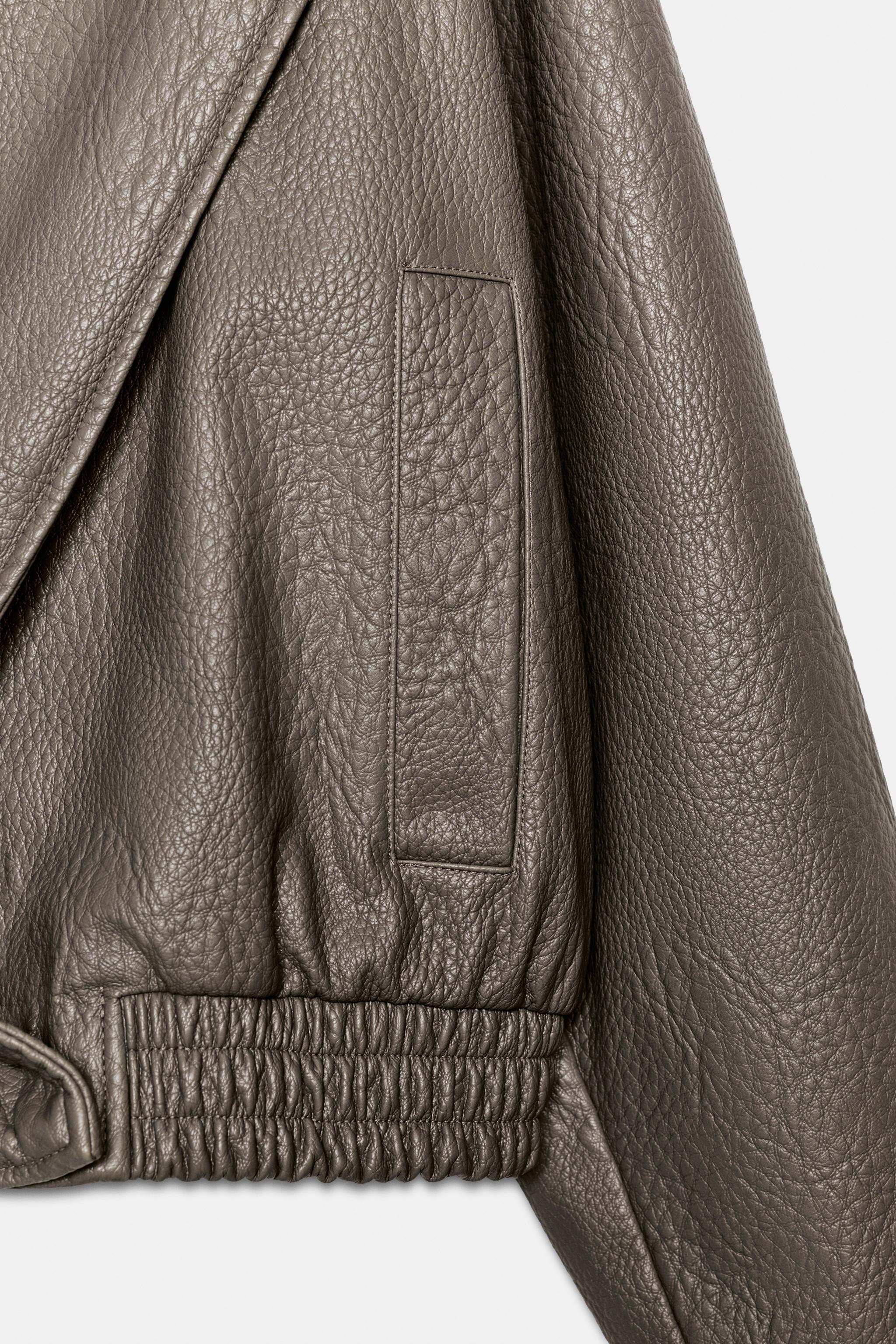 BLOUSON CROISÉ EN MATIÈRE SYNTHÉTIQUE ZW COLLECTION