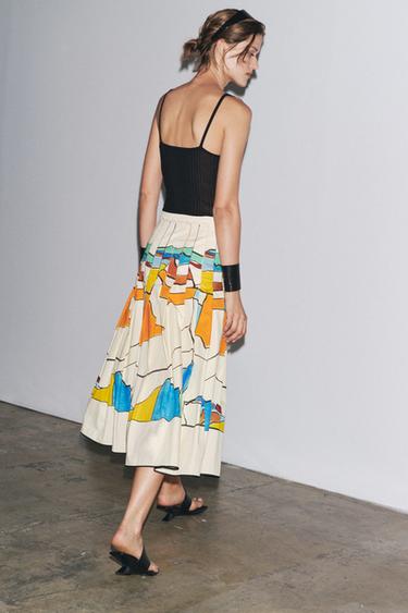 ZW COLLECTION PRINTED PLEATED SKIRT - Printed by Zara - Image 2