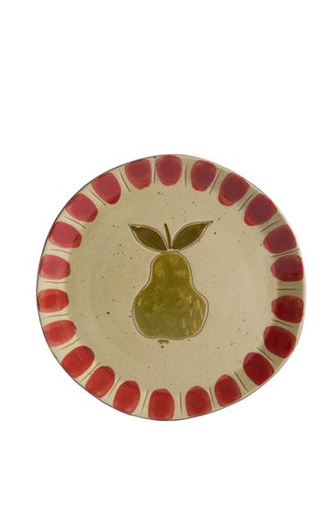 Zara FRUIT EARTHENWARE DESSERT PLATE - Green