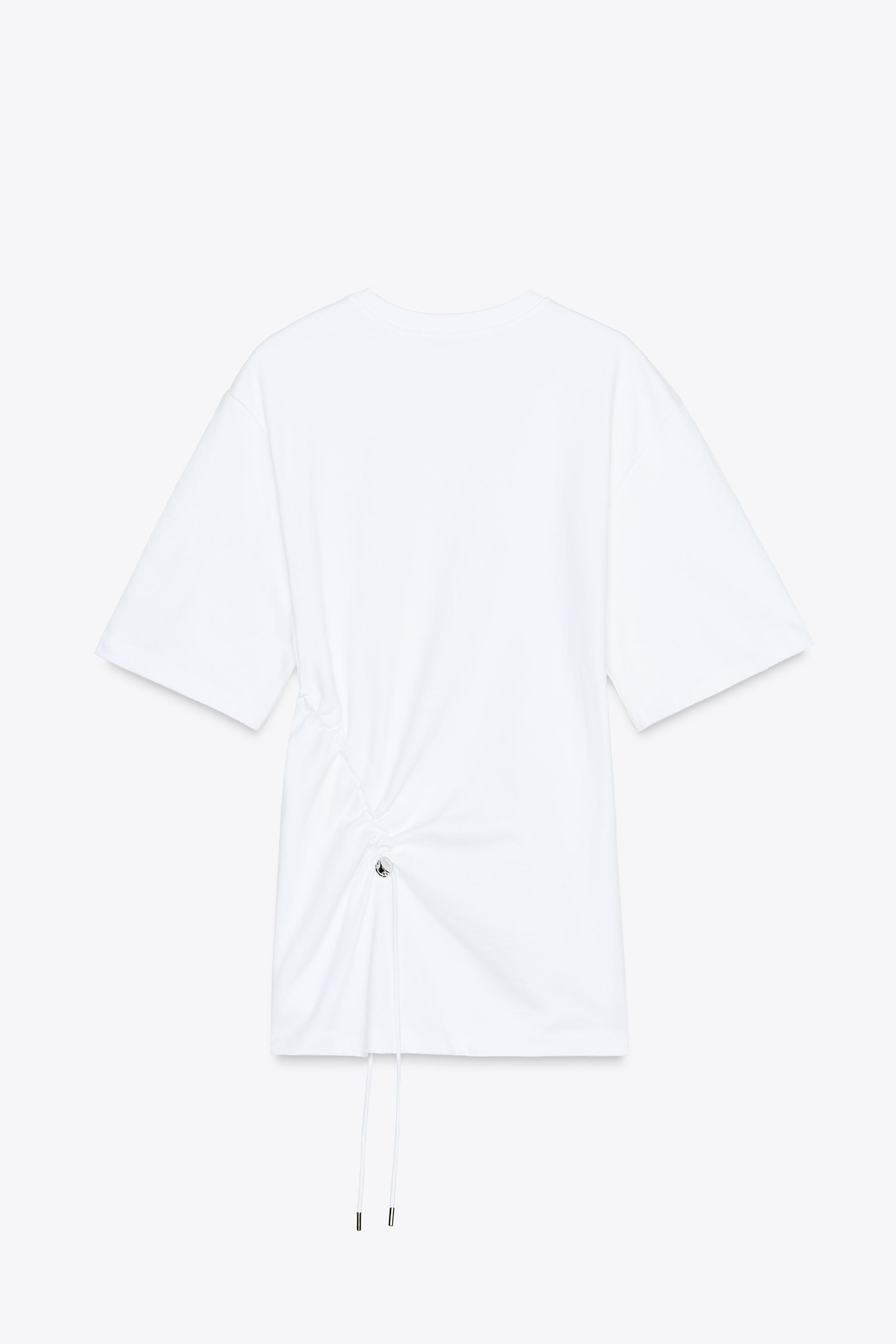 ASYMMETRIC STOPPER T-SHIRT - White | ZARA United States